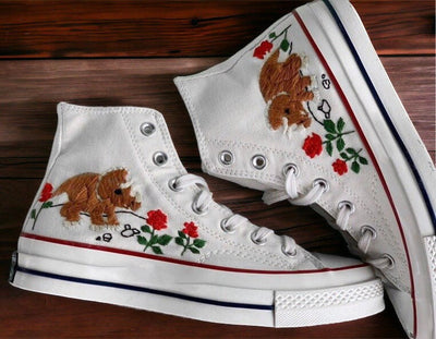 Puppy Rose Converse Embroidery