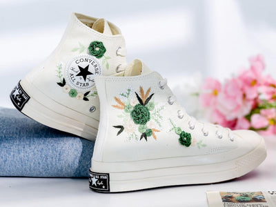 Sola Flower Embroidered Converse Shoes