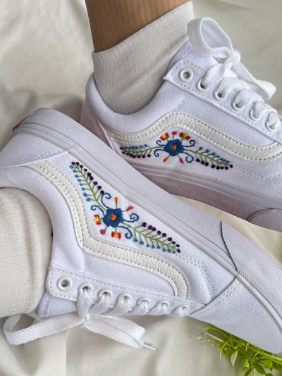 Folk Flower Converse Embroidery