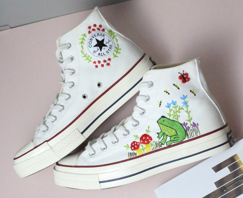 Frog Meadow Converse Embroidery