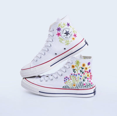 Wildflower Bouquet Converse Embroidery