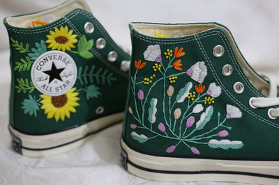 Wildflower Branches Converse Embroidery