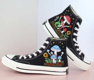 Forest Mushrooms Converse Embroidery