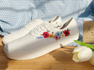 Personalized Wildflower Converse Embroidery