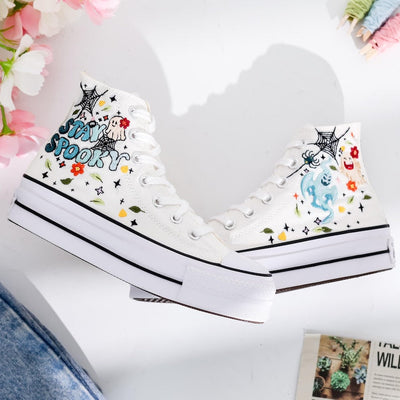 Spooky Embroidered Converse Shoes