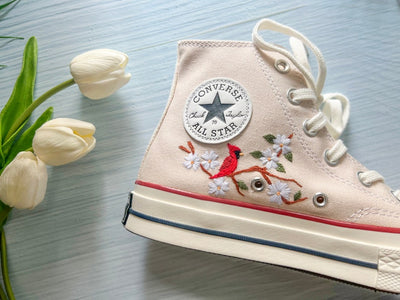 Cardinal Flower Converse Embroidery