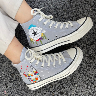 Girl & Heart Converse Embroidery
