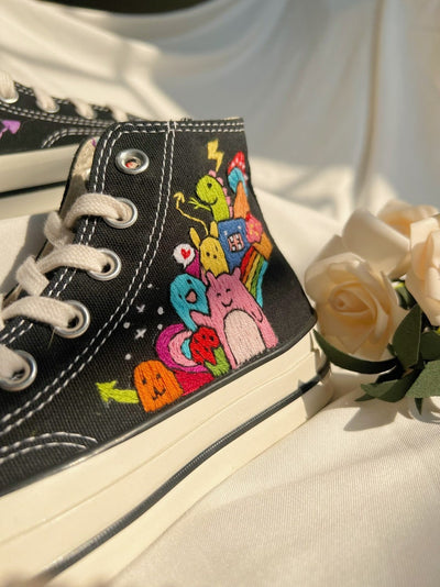 Colorful Doodles Converse Embroidery