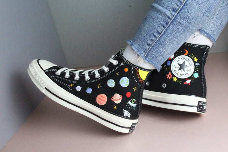 Space Planets Converse Embroidery
