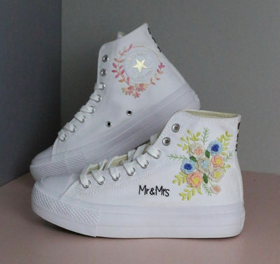 Wedding Bouquet Converse Embroidery