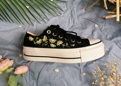 Lime Slice Converse Embroidery