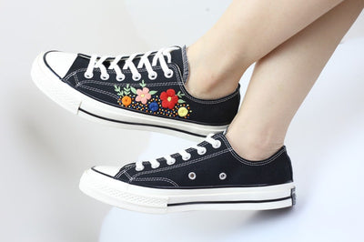 Wildflower Bouquet Converse Embroidery