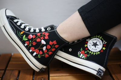Cherry Blossom Converse Embroidery