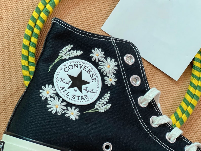 Cats and Birds Converse Embroidery