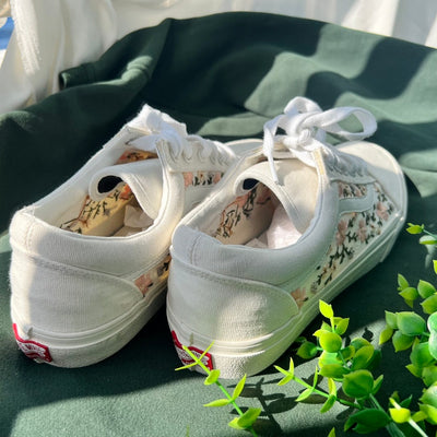 Peach Blossom Vine Converse Embroidery