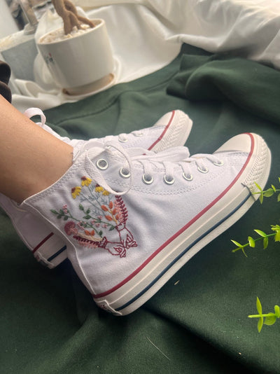 Hands and Flowers Converse Embroidery