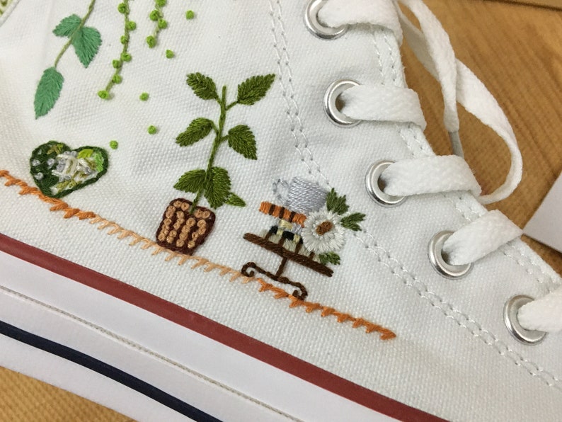 Indoor Plants Converse Embroidery
