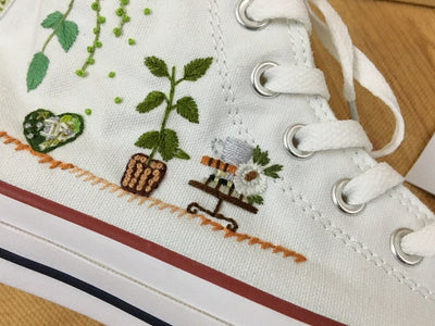 Indoor Plants Converse Embroidery