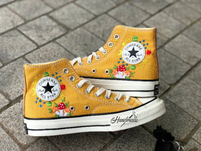 Mushroom Garden Converse Embroidery