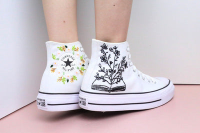 Botanical Book Converse Embroidery