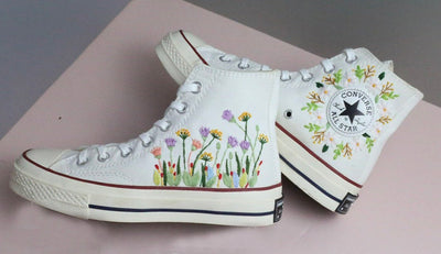 Poppy Wildflower Converse Embroidery