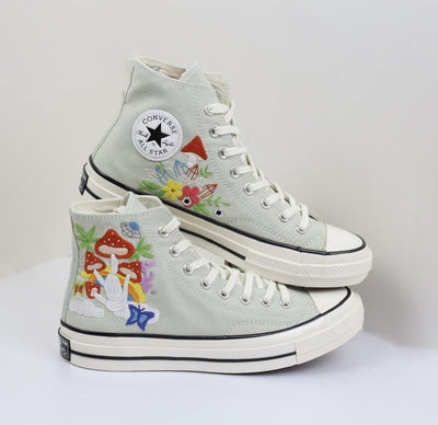Crystal Mushroom Converse Embroidery