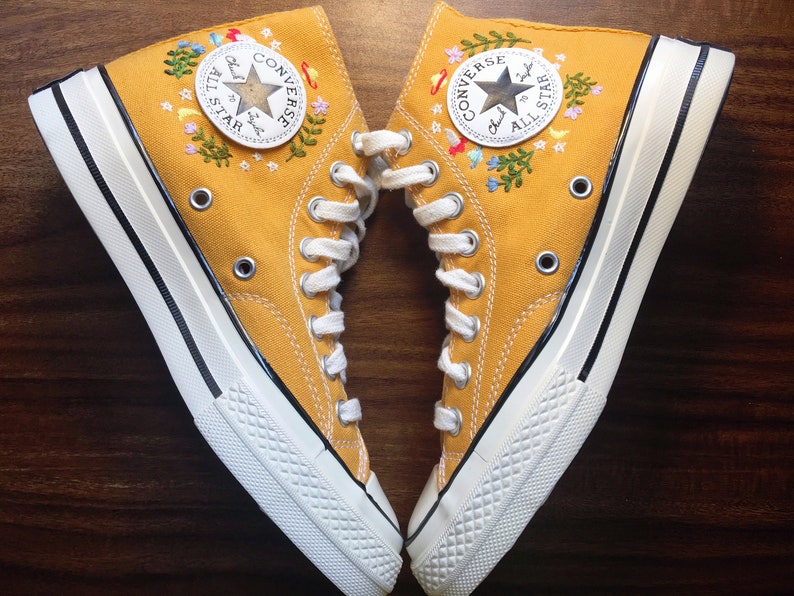 Daisy and Wildflower Converse Embroidery