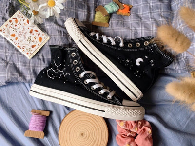 Constellation and Moon Converse Embroidery