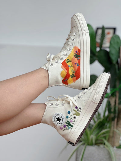 Cactus and Desert Converse Embroidery