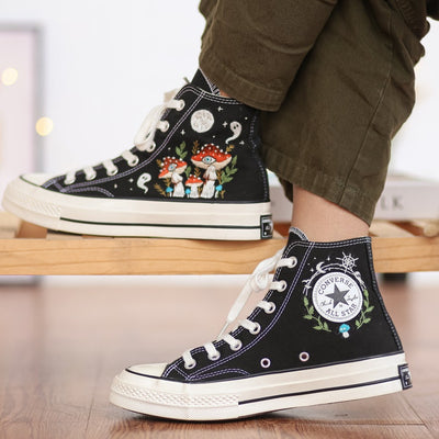 Mystic Mushroom Converse Embroidery