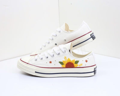 Sunflower Converse Embroidery