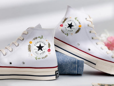 Mushrooms Embroidered Converse Shoes