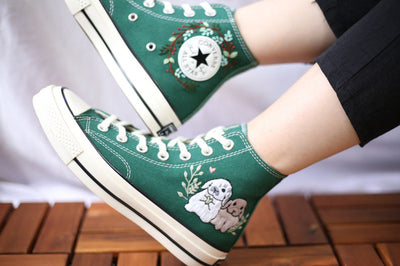 Puppy Couple Converse Embroidery