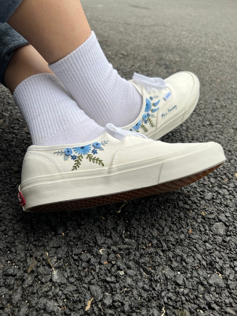 Forget Me Not Wedding Converse Embroidery