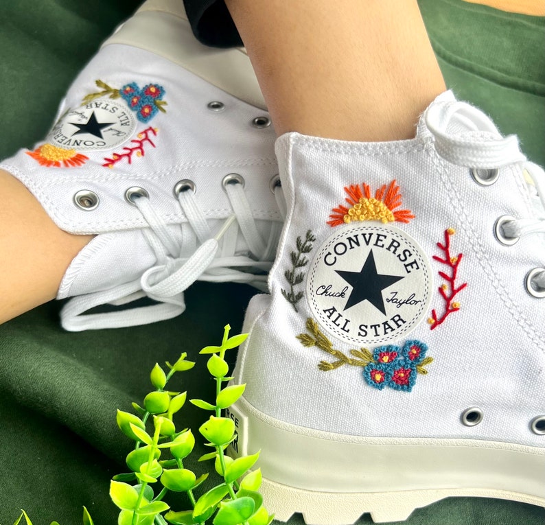Ocean Coral Converse Embroidery