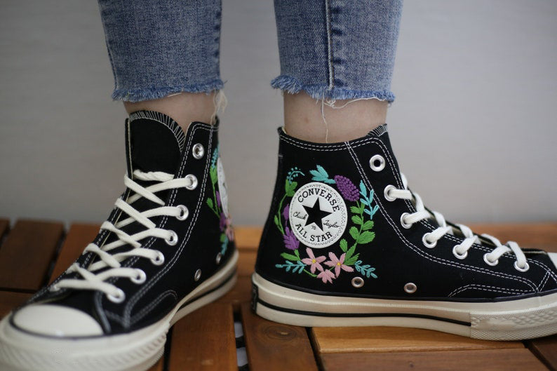 Frog Clover Converse Embroidery