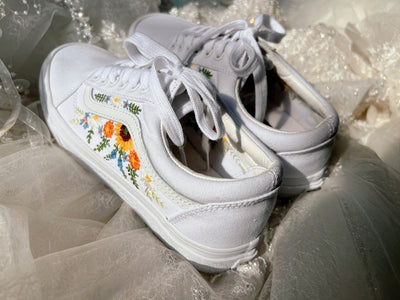 Sunflower Meadow Converse Embroidery