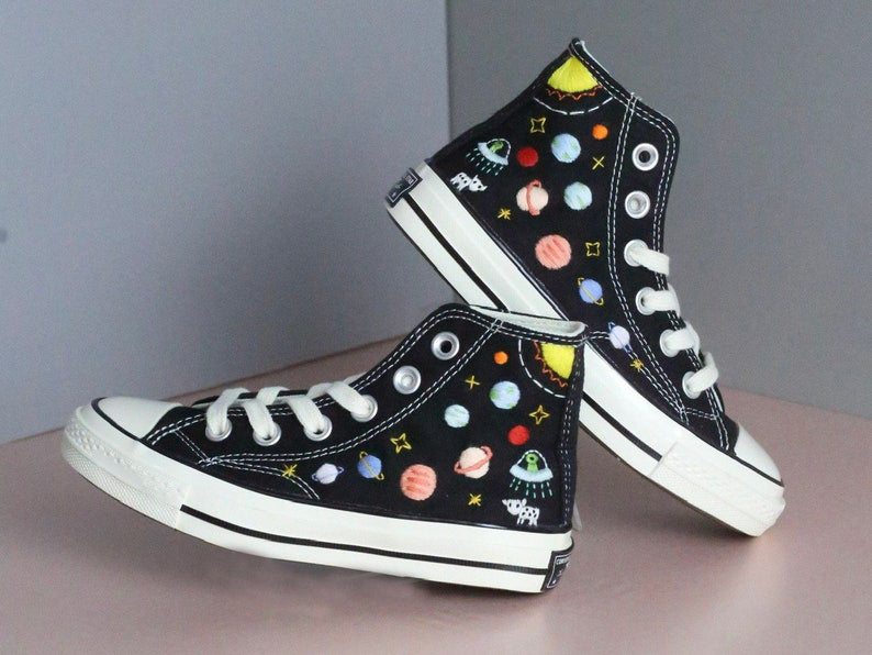 Space Planets Converse Embroidery