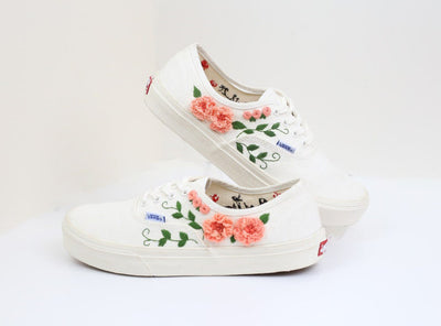 Rose Heart Name Converse Embroidery