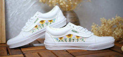 Wildflower Vine Converse Embroidery