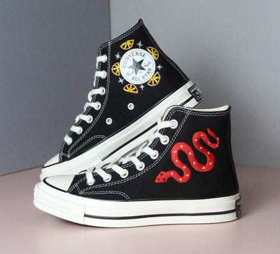 Starry Snake Converse Embroidery