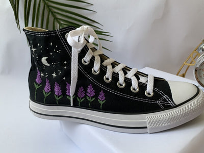 Lavender Moon Converse Embroidery