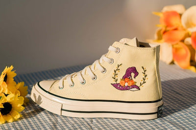 Witch Hat Pumpkin Converse Embroidery