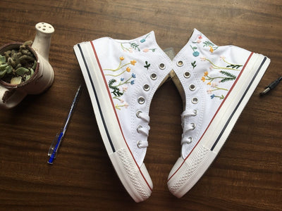 Wildflower Garden Converse Embroidery