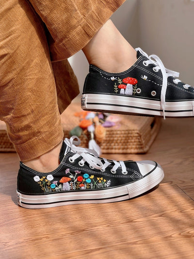 Mushroom Garden Converse Embroidery