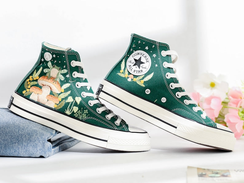 Converse Embroidery Mushroom High Tops