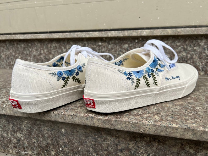 Forget Me Not Wedding Converse Embroidery