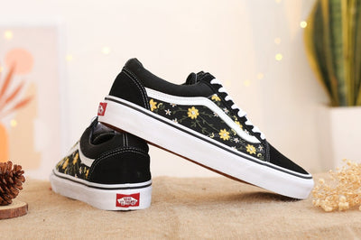 Yellow Daisy Converse Embroidery
