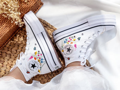 Butterfly Meadow Converse Embroidery