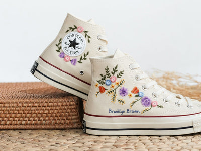 Wildflower Garden Converse Embroidery